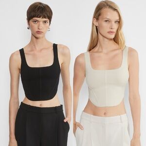 Black and Cream Women's Top